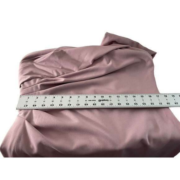 DB Studio Womens 16 Pink Mauve Draped Gown Formal Evening Dress Off the Shoulder - Picture 5 of 11